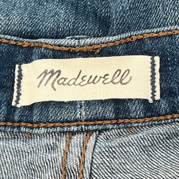 Madewell Cruiser Straight Leg Button Fly Distressed Jeans Size 26 Women's - Picture 2 of 8